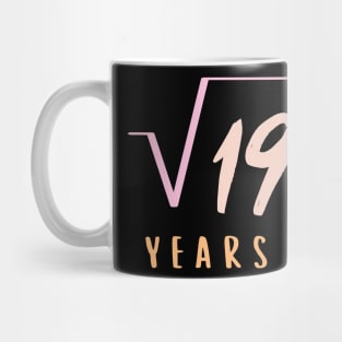 square root 196 years old Mug